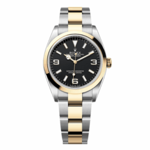 Rolex Explorer Two Tone Yellow Gold 124273 36mm Yellow Gold Black Dial – VIP Version