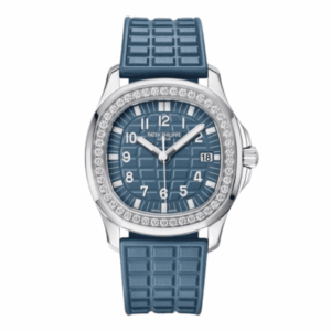 Patek Philippe Aquanaut 5067A-025 35.6mm Blue Dial Diamond Bezel Moissanite Steel – Customize Version