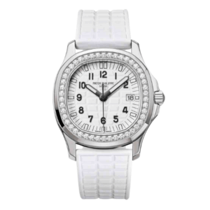 Patek Philippe Aquanaut 5067A-025 35.6mm White Dial Diamond Bezel Moissanite Steel – CustomizeVersion