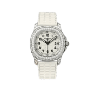 Patek Philippe Aquanaut 5067A-011 White full moissanite 35mm – Handcrafted Diamod