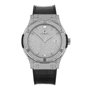 Hublot Classic Fusion Full Diamonds Moissanite Pave 42mm – Customize Diamod