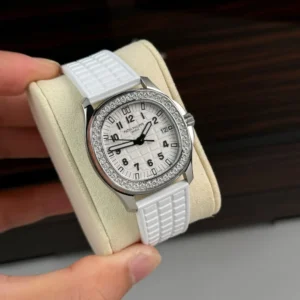 Patek Philippe Aquanaut 5067A-025 35.6mm White Dial Diamond Bezel Moissanite Steel – CustomizeVersion - Görsel 3