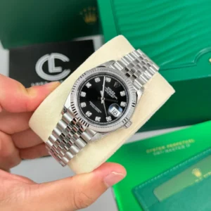 Alternative view of Rolex Datejust 36mm Sliver Black  Dial 126234 – VIP Version