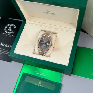 Rolex Datejust 41mm Demi Rose Gold Grey Motif Dial 126331 – VIP Version - Görsel 7