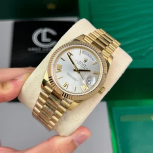 Alternative view of Rolex Day Date 40mm 180gram Yellow Gold Sliver Dial 228238 – VIP Version