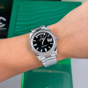Rolex Day Date Sliver Black 228239  40mm 180gram – VIP Version - Görsel 4