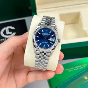 Alternative view of Rolex Datejust 36mm Sliver Blue Dial 126234 – VIP Version