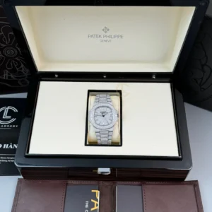 Patek Philippe Nautilus 5711 40mm Up Full 3000pcs Moissanite Pave Hongkong – Customize Diamod - Görsel 8
