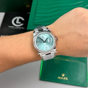 Rolex Day Date Sliver Ice Blue Dial 228236 40mm 180gram – VIP Version - Görsel 4