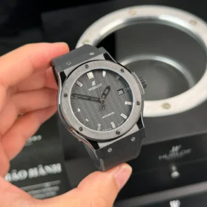 Alternative view of Hublot Classic Fusion Ceramic Black 42mm Carbon Dial JJZ Base – VIP Version