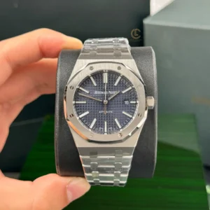 Alternative view of Audemars Piguet Royal Oak 15400ST 41mm Blue Dial Stainless Steel Blue Dial – VIP Version