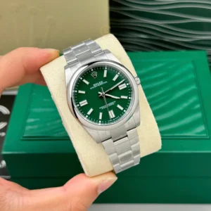 Alternative view of Rolex Oyster Perpetual 126000-0005 36mm Green Dial – VIP Version