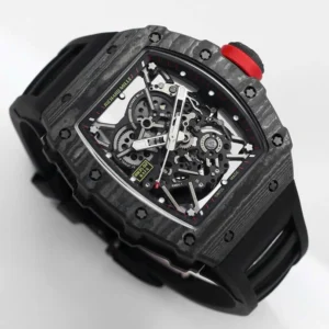 Alternative view of Richard Mille RM35-02 Rafael Nadal NTPT Carbon Full Black 44mm – VIP Version