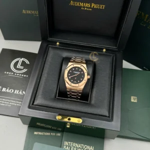 Audemars Piguet Royal Oak “Jumbo” Extra-Thin 15207OR.OO.1240OR.01 39mm Black Dial Rose Gold – VIP Version - Görsel 10