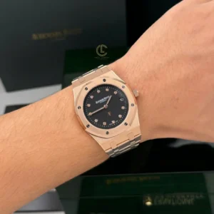 Audemars Piguet Royal Oak “Jumbo” Extra-Thin 15207OR.OO.1240OR.01 39mm Black Dial Rose Gold – VIP Version - Görsel 5