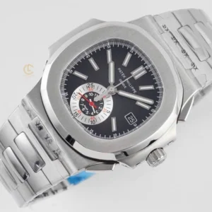 Alternative view of Patek Philippe Nautilus Chronograph 5980/1A-014 40.5mm Black-Blue Dial – VIP Version