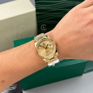 Rolex Day Date 128238-0132 champagne Dial Yellow Gold – VIP Version - Görsel 5