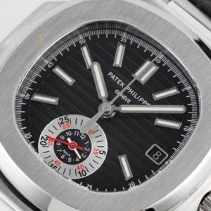 Patek Philippe Nautilus Chronograph 5980/1A-014 40.5mm Black Dial with Leather Strap – VIP Version - Görsel 3