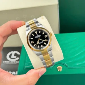Alternative view of Rolex Explorer Two Tone Yellow Gold 124273 36mm Yellow Gold Black Dial – VIP Version