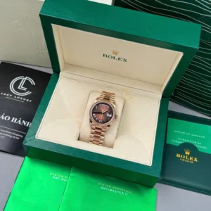 Rolex Day Date 36mm 128235 Chocolate Dial Rose Gold – VIP Version - Görsel 10
