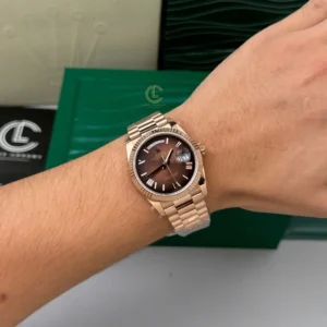 Rolex Day Date 36mm 128235 Chocolate Dial Rose Gold – VIP Version - Görsel 5