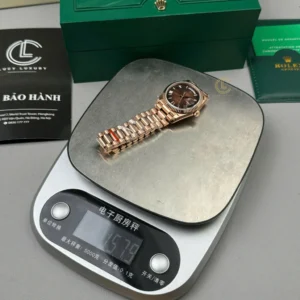Rolex Day Date 36mm 128235 Chocolate Dial Rose Gold – VIP Version - Görsel 9