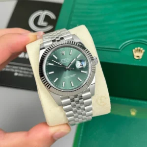 Alternative view of Rolex Datejust 126334 41mm Min Green Dial – VIP Version