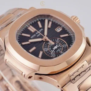 Patek Philippe Nautilus Chronograph 5980/1R-001 40mm Black-Gray Dial Rose Gold – VIP Version - Görsel 3
