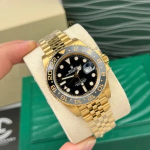 Alternative view of Rolex GMT-Master II M126718GRNR-0001 40mm Black Dial Yellow Gold – VIP Version