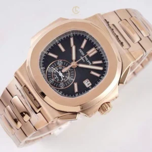 Patek Philippe Nautilus Chronograph 5980/1R-001 40mm Black-Gray Dial Rose Gold – VIP Version - Görsel 5