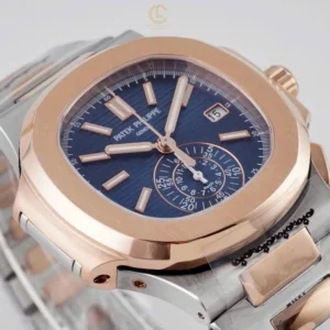 Patek Philippe Nautilus Chronograph 5980/1AR-001 40.5mm Blue Dial Rose Gold Demi – VIP Version - Görsel 5