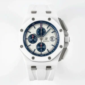 Alternative view of Audemars Piguet Royal Oak Offshore Chronograph Ceramic 26402CB 44mm White Dial – VIP Version