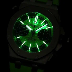 Audemars Piguet Royal Oak Offshore Diver Chronograph in Green 26703ST 42mm – VIP Version - Görsel 11