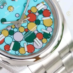 Rolex Oyster Perpetual 41mm 124300 Mặt Số Ice Blue Họa Tiết Celebration Steel – VIP Version - Görsel 5