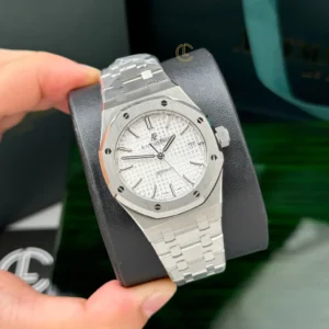 Alternative view of Audemars Piguet Royal Oak 37mm 15450ST.OO White Dial Steel – VIP Version