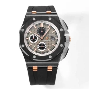 Alternative view of Audemars Piguet Royal Oak Offshore Selfwinding Chronograph Black 26415CE 44mm Grey Dial – VIP Version