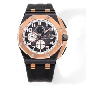 Alternative view of Audemars Piguet Royal Oak Offshore Selfwinding Chronograph 26420RO 44mm Black Dial Rose Gold – VIP Version