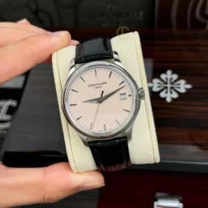 Alternative view of Patek Philippe Calatrava 5227G-001 39mm White Dial Steel – VIP Version