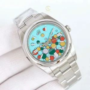 Alternative view of Rolex Oyster Perpetual 41mm 124300 Mặt Số Ice Blue Họa Tiết Celebration Steel – VIP Version