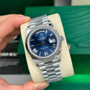 Alternative view of Rolex Day Date 228239 40mm Blue Dial – VIP Version