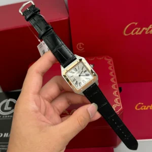 Alternative view of Cartier Santos-Dumont 43.5mm W2SA0011 43.5mm x 31.4mm Demi Rose Gold – VIP Version