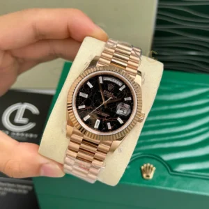 Alternative view of Rolex Day Date 228235- 0045 Dial Eisenkiesel 40mm Rose Gold – VIP Version