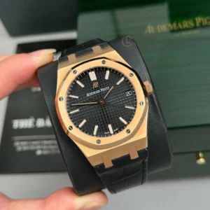 Alternative view of Audemars Piguet Royal Oak 15500OR Rose Gold 41mm Black Dial – VIP Version