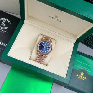 Rolex Day Date 228235-0085 40mm Blue Dial Rose Gold – VIP Version - Görsel 10