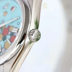 Rolex Oyster Perpetual 41mm 124300 Mặt Số Ice Blue Họa Tiết Celebration Steel – VIP Version - Görsel 6