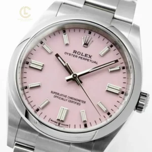 Alternative view of Rolex Oyster Perpetual 36mm 126000 Pink Candy Dial Steel – VIP Version