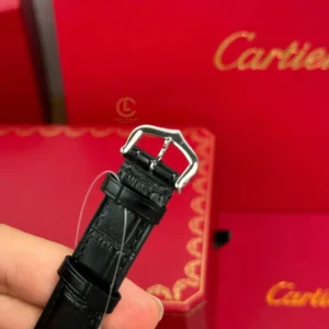 Cartier Santos – Dumont  White Dial Benzel Swarovski 38mm x 27.5mm Steel – VIP VERSION - Görsel 7