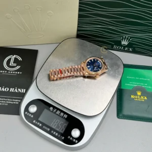 Rolex Day Date 228235-0085 40mm Blue Dial Rose Gold – VIP Version - Görsel 9