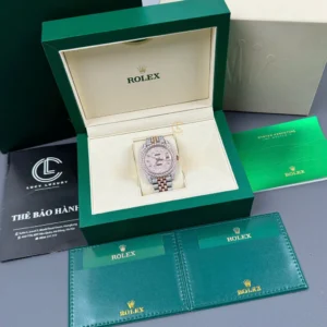 Rolex Datejust 41mm Full Moissanite Hongkong Demi Rose Gold – Handcrafted Diamod - Görsel 11