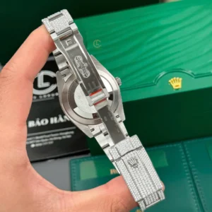 Rolex Datejust 41mm Insex Ruby Full Moissanite Hongkong – Customize Diamod - Görsel 8